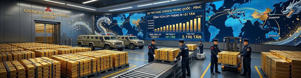 Trung Quốc Gom Táo Bạo 21 Tấn Vàng Trong Tháng 9: Mức Mua Hàng Tháng Lớn Nhất Trong 3 Năm. Tranh thủ  ...