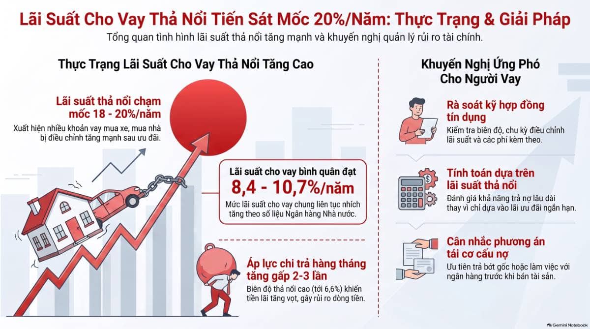 Lãi vay mua xe tiến sát 20%: Cú sốc lãi suất đang đánh thẳng vào dòng tiền hộ gia đình