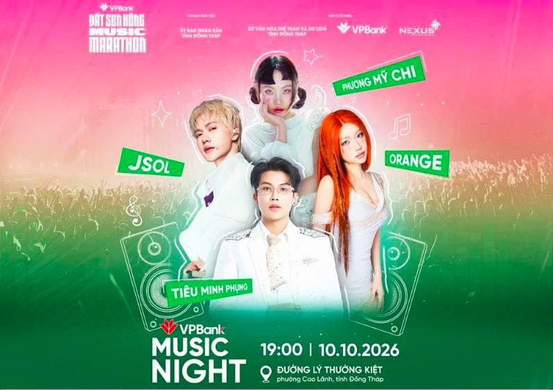 VPBank Đất Sen Hồng Music Marathon đồng hành cùng Đồng Tháp phát triển kinh tế thể thao