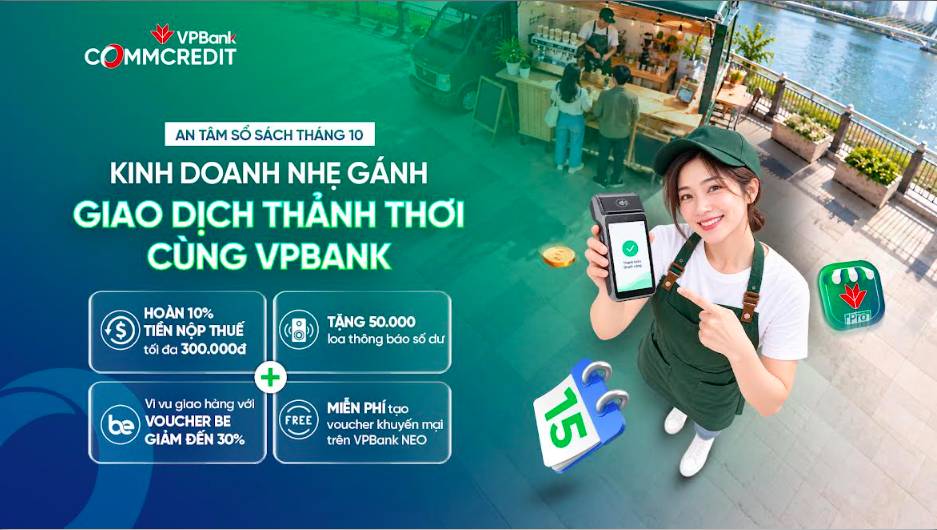 VPBank tặng 50.000 loa thông báo biến động số dư cho hộ kinh doanh