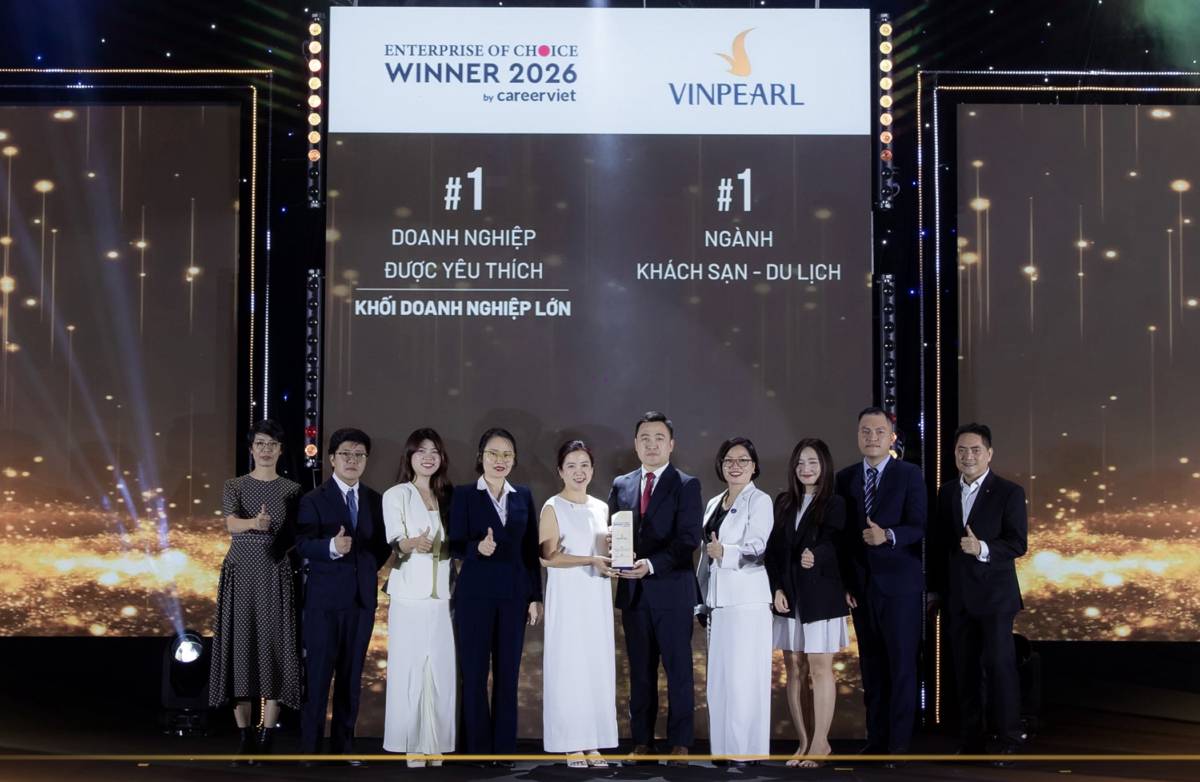 Vinpearl là doanh nghiệp lớn được người lao động yêu thích nhất năm 2026.