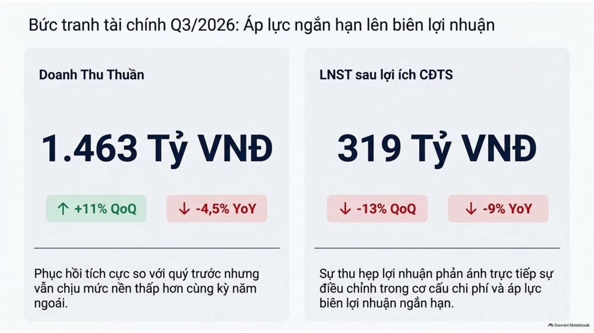 BMP - Báo cáo KQKD. - Công bố KQKD quý 3/2026 với doanh thu thuần đạt 1.463 tỷ đồng (+11% QoQ, -4,5%  ...