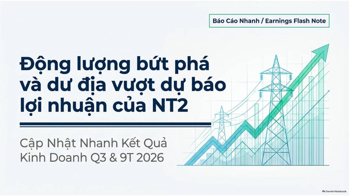 NT2 - Báo cáo KQKD. - 9T 2026: Sản lượng tiêu thụ đạt 3,3 tỷ kWh (+53% YoY, hoàn thành 76% dự báo năm  ...