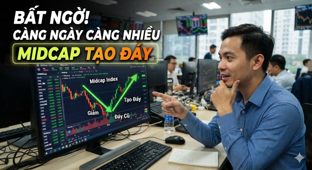 Bất ngờ! Càng ngày càng nhiều midcap tạo đáy