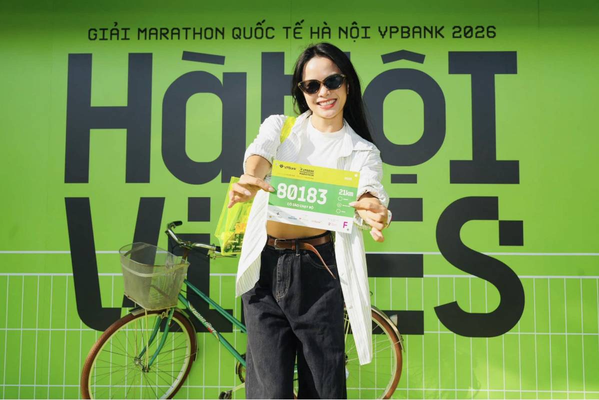 Những “bóng hồng” chiếm spotlight tại VPBank Hanoi International Marathon 2026