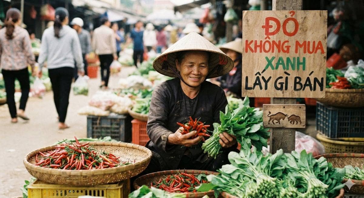 Đỏ không mua xanh lấy gì bán