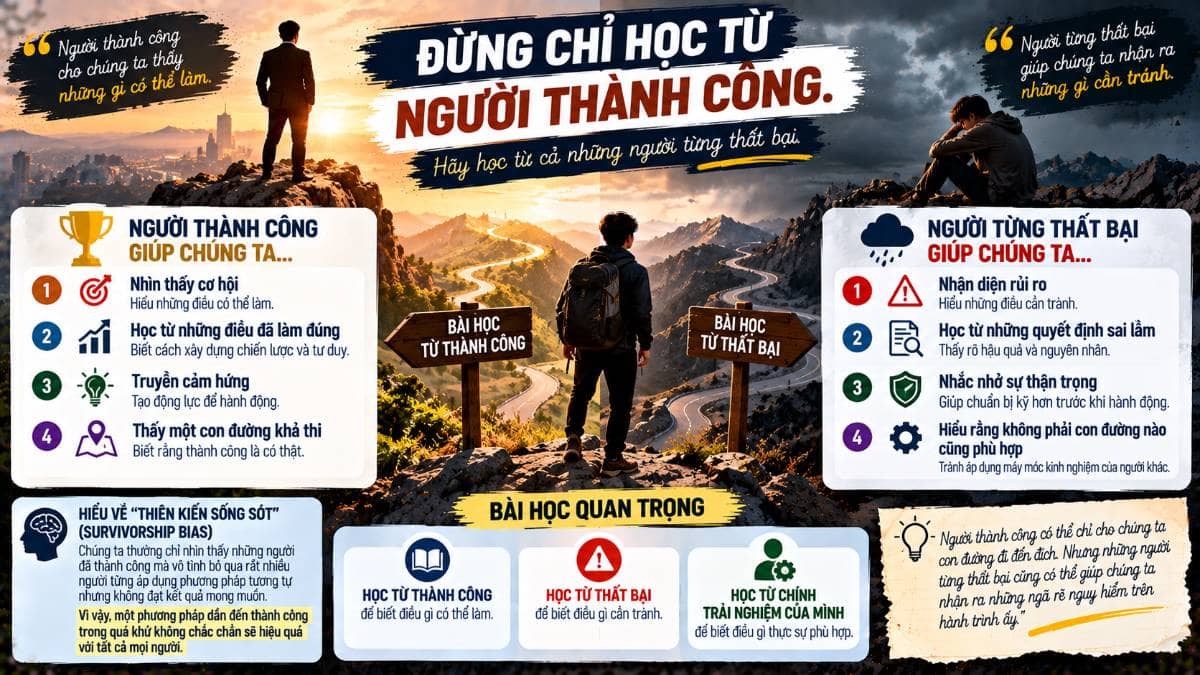 Đừng chỉ học từ người thành công