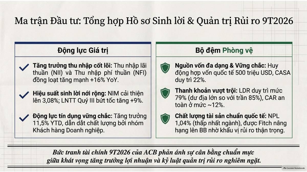 Báo cáo nhanh kết quả kinh doanh sơ bộ 9T/2026 của Ngân hàng TMCP Á Châu (ACB)