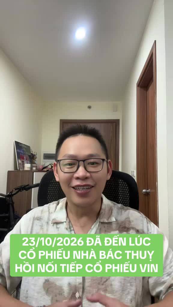Đã đến lúc cổ phiếu nhà bác Thuỵ hồi nối tiếp cổ phiếu VIN
